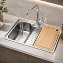 Pileta de Acero Inoxidable 62x43x22 + Accesorios - Cagliari