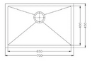 Pileta De A.inox 70x45x22 + Accesorios - Cagliari