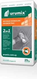 Revoque Monocapa Interior Fino 2 En 1 Urumix - 25 kg