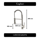 Monocomando Cocina Palito Extensible - Cagliari