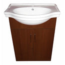 Mueble de Madera color Cedro con Mesada y Bacha Blanca