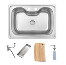 Pileta de Acero Inoxidable 62x43x22 + Accesorios - Cagliari
